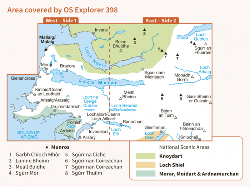 OS Explorer Map 398 - Loch Morar and Mallaig-1